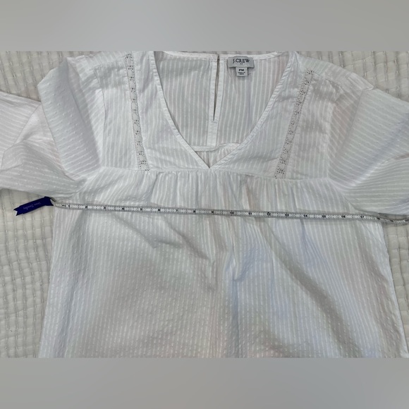 J. Crew Factory White Petite Lightweight Cotton Top - Picture 11 of 12